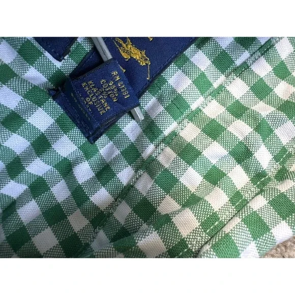 Polo Ralph Lauren Men's Large Slim Fit Stretch Oxford Button Down Shirt Gingham - Picture 5 of 9
